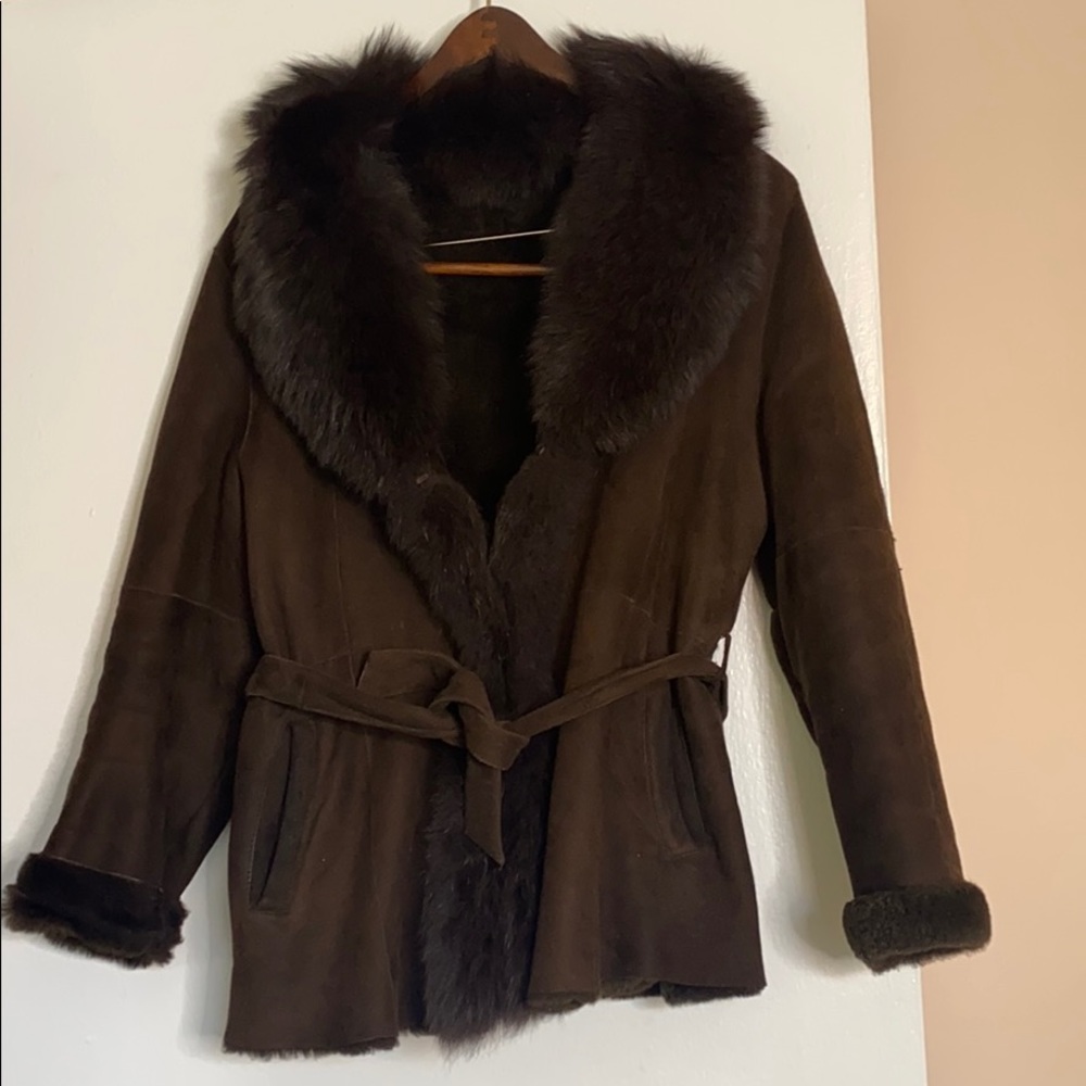 Belle Fare Authentic fur coat sz L